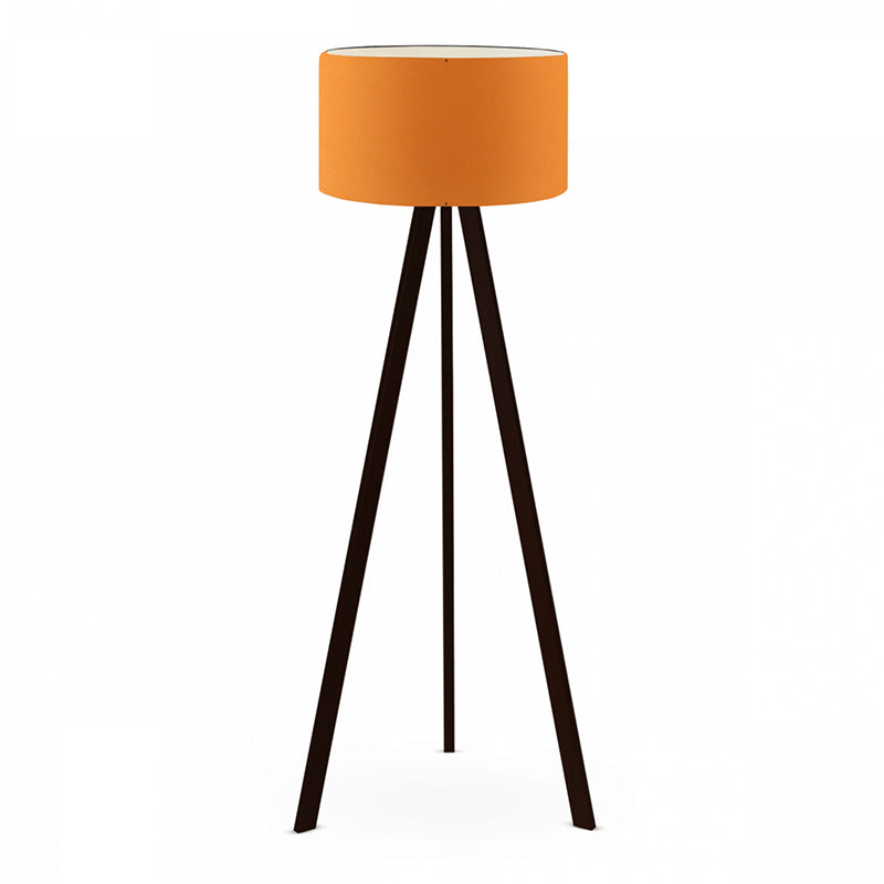 Rosling Подова лампа MDF/плат/PVC в черно/оранжево, 38x21x140cm.