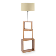 Claude Подова лампа MDF/текстил/PVC в кафяво/бежово 37x20x140cm