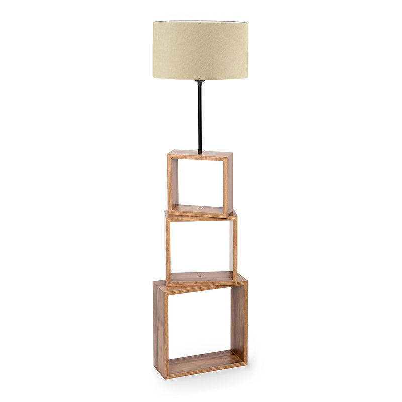 Claude Подова лампа MDF/текстил/PVC в кафяво/бежово 37x20x140cm