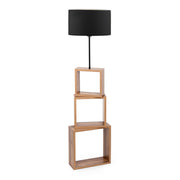 Claude Подова лампа MDF/текстил/PVC в кафяво/черно 37x20x140cm