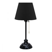 Vienna E27 fabric/metal table light in black color Φ22x45cm.