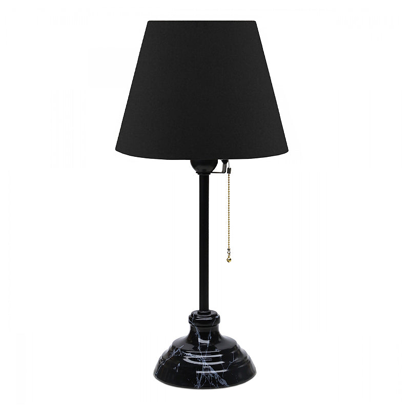 Vienna E27 fabric/metal table light in black color Φ22x45cm.