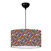 Alamea E27 fabric ceiling lamp multicolor victorian pattern Φ38x70cm.