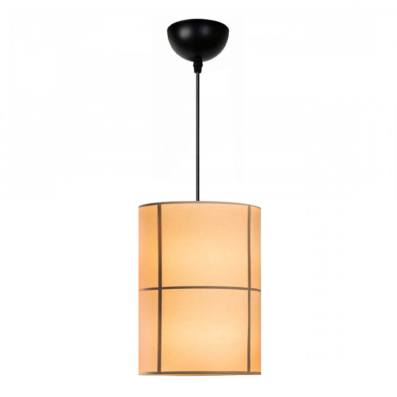 Strip E27 fabric ceiling lamp in cream color Φ28x100cm