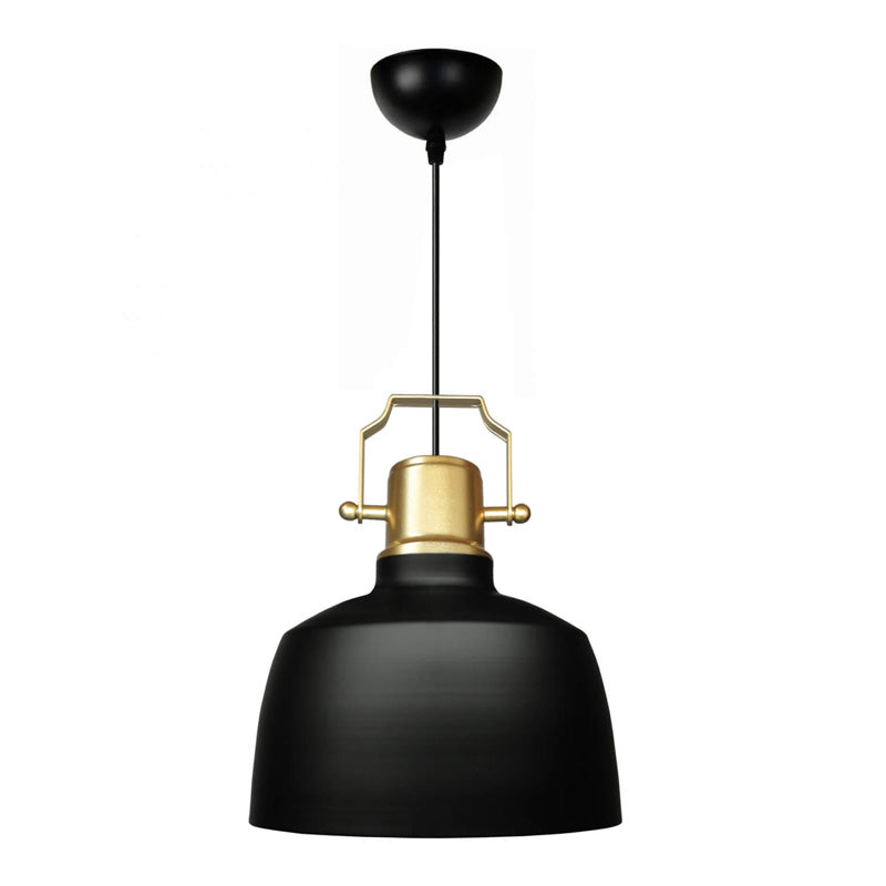 Artes E27 metallic ceiling lamp in black color Φ22x70cm.