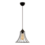 Gerel E27 метален едноосветителен плафон в черен цвят 24x24x70cm.
