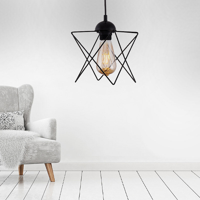 Faven E27 метален едноосветителен плафон в черен цвят 17x17x70cm.