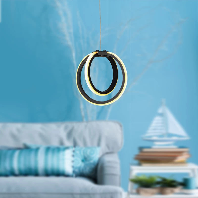 Jupiter металическа LED таванна лампа в черен цвят 19x16x60cm