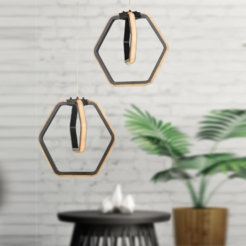 Holt метален LED таванен светильник в черен цвят 20x20x68cm