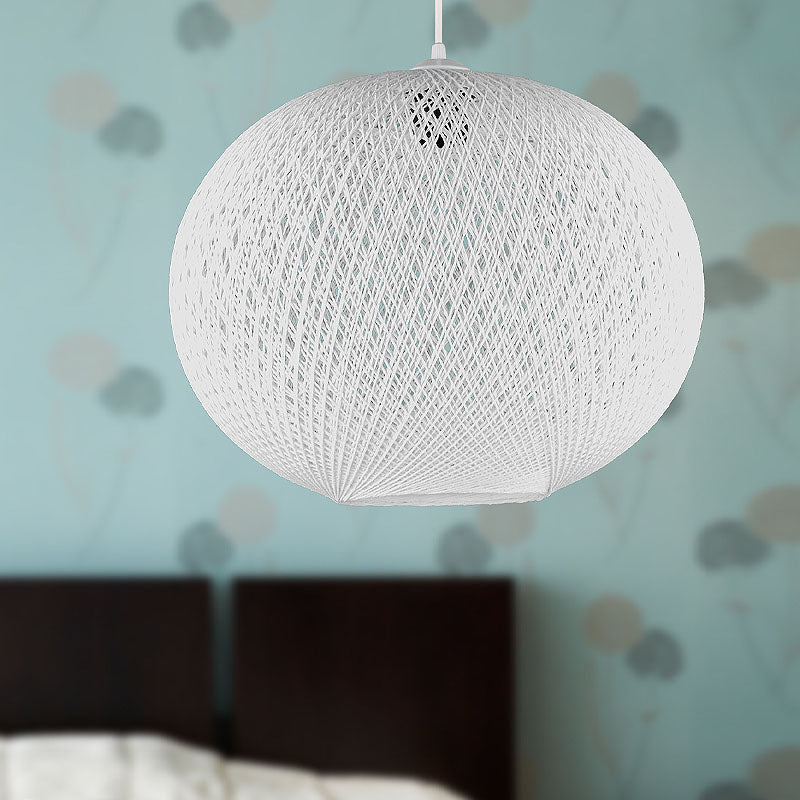 Visca E27 плафон от въже в бял цвят 25x25x60cm.