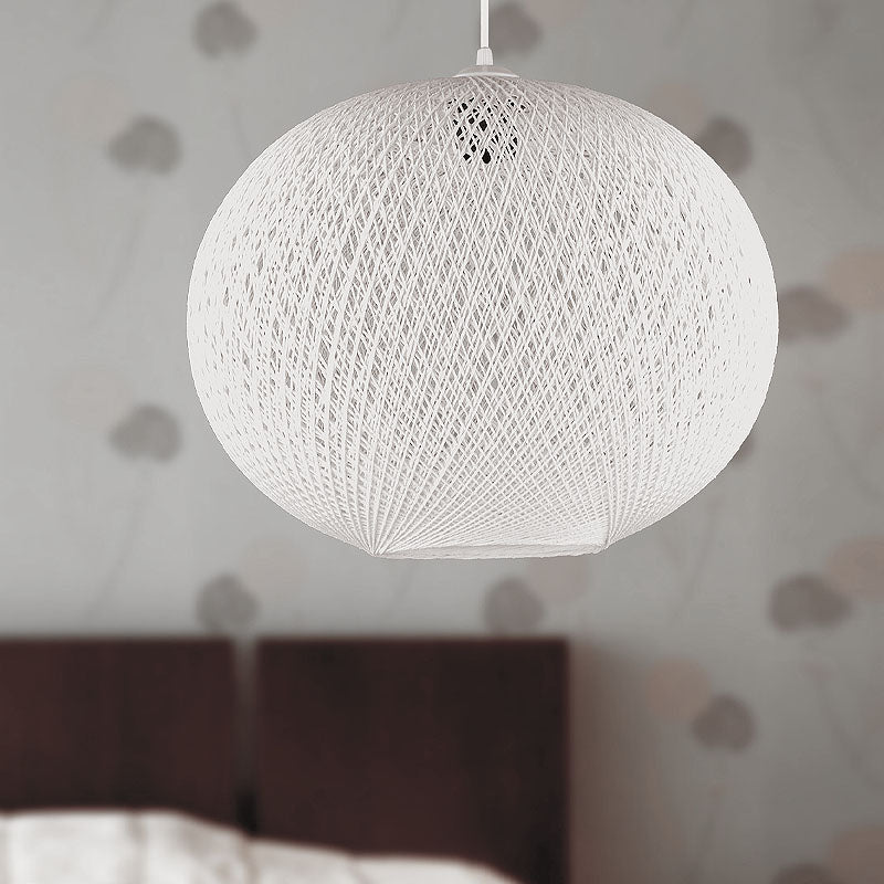 Visca E27 плафон от въже в бял цвят 35x35x75cm.