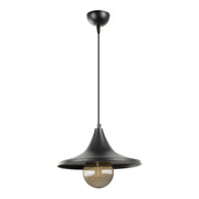 Silia E27 метален едноосветителен плафон в черен цвят 27x27x65cm.