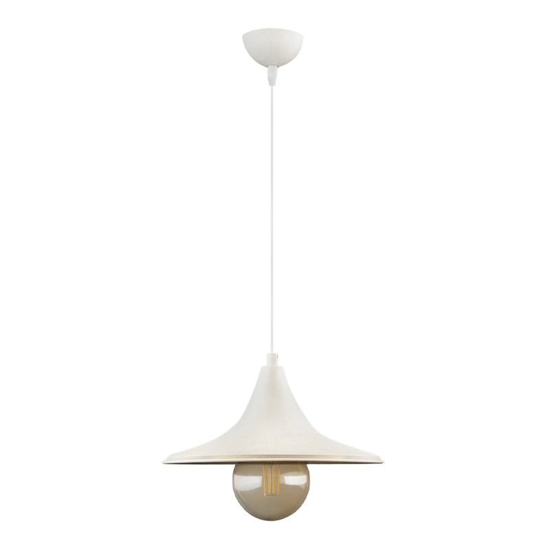 Silia E27 метален едноосветителен плафон в бял цвят 27x27x65cm.