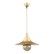 Silia E27 метален едноосветителен плафон в златист цвят 27x27x65cm.