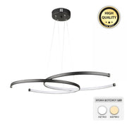 Cres метален LED таванен светильник в черен цвят 70x48x65cm