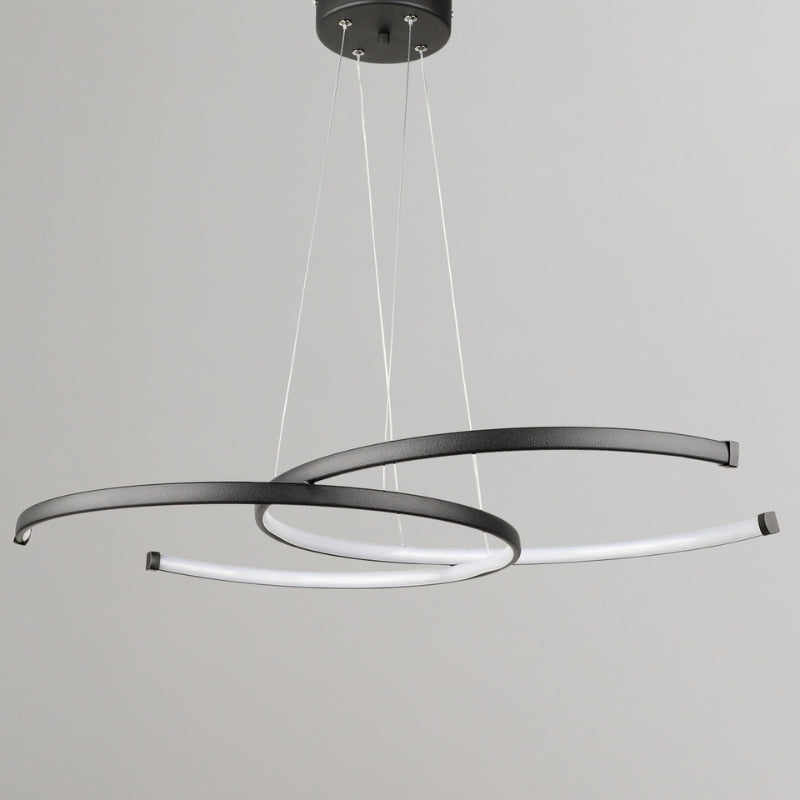 Cres метален LED таванен светильник в черен цвят 70x48x65cm