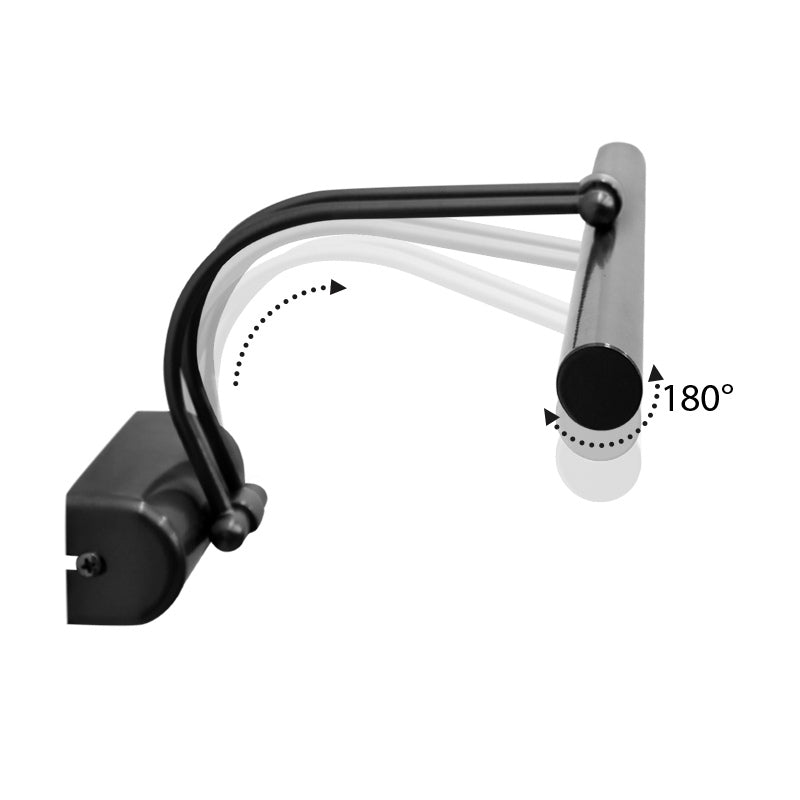Strop LED аплик за баня, метален, черен, 35cm