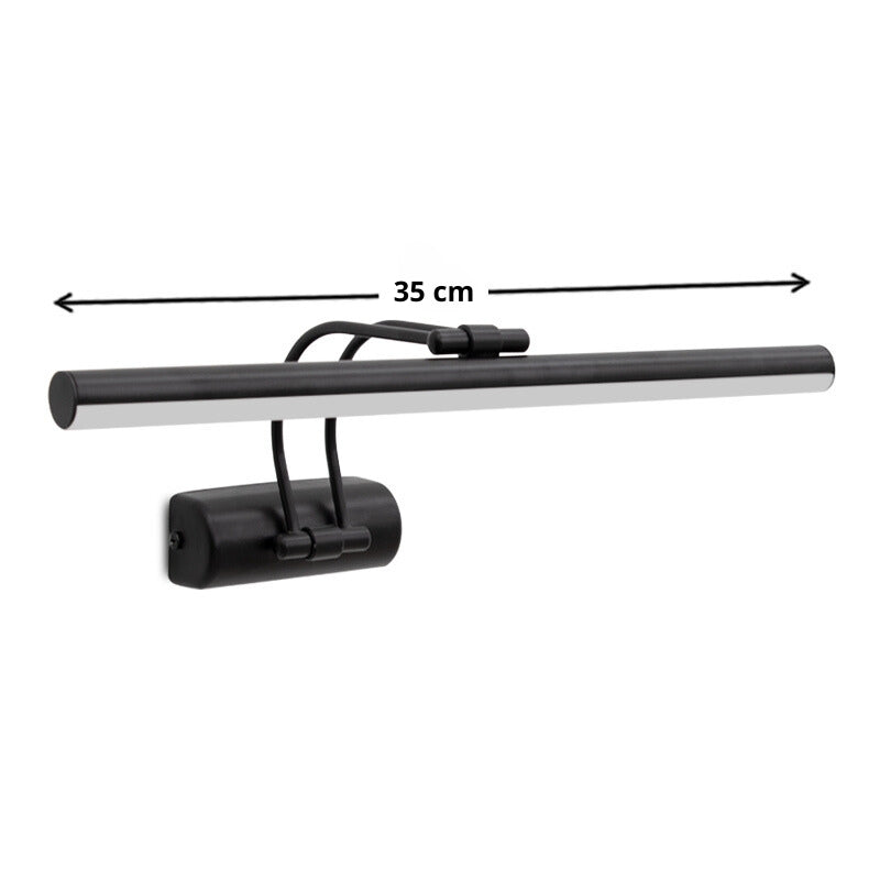 Strop LED аплик за баня, метален, черен, 35cm