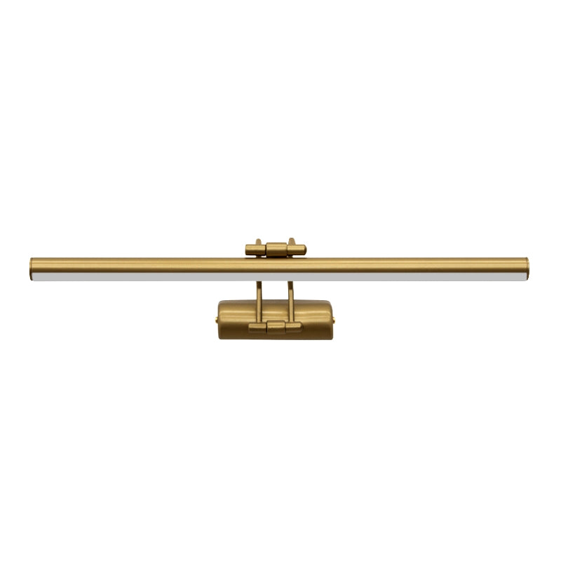 Strop LED аплик за баня, метален златист, 35cm