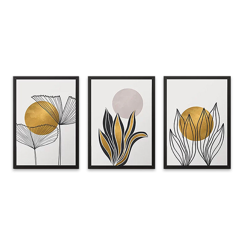 Картина "Plants" 3 части в рамка 35x45x2cm.