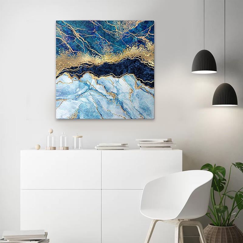 Картина върху платно "Deep Blue" дигитален печат 50x50x3cm.