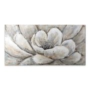 Картина върху платно "Silver Flowers" дигитален печат 140x70x3cm.