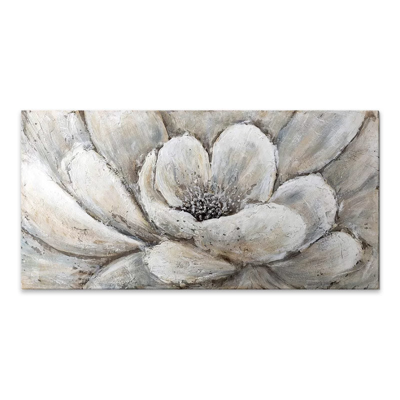 Картина върху платно "Silver Flowers" дигитален печат 140x70x3cm.
