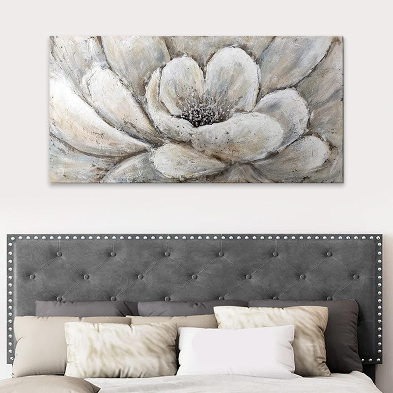 Картина върху платно "Silver Flowers" дигитален печат 140x70x3cm.