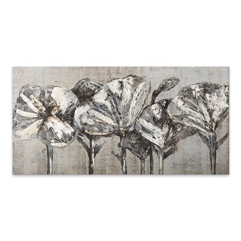 Картина "White Flowers" върху платно дигитален печат 120x60x3cm.