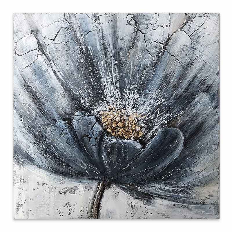 Картина "Blue Flower" върху платно дигитален печат 100x100x3cm.