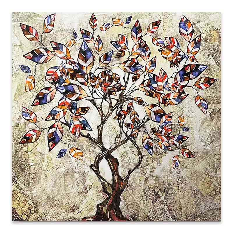 Картина "Tree And Leaves" върху платно дигитален печат 50x50x3cm.