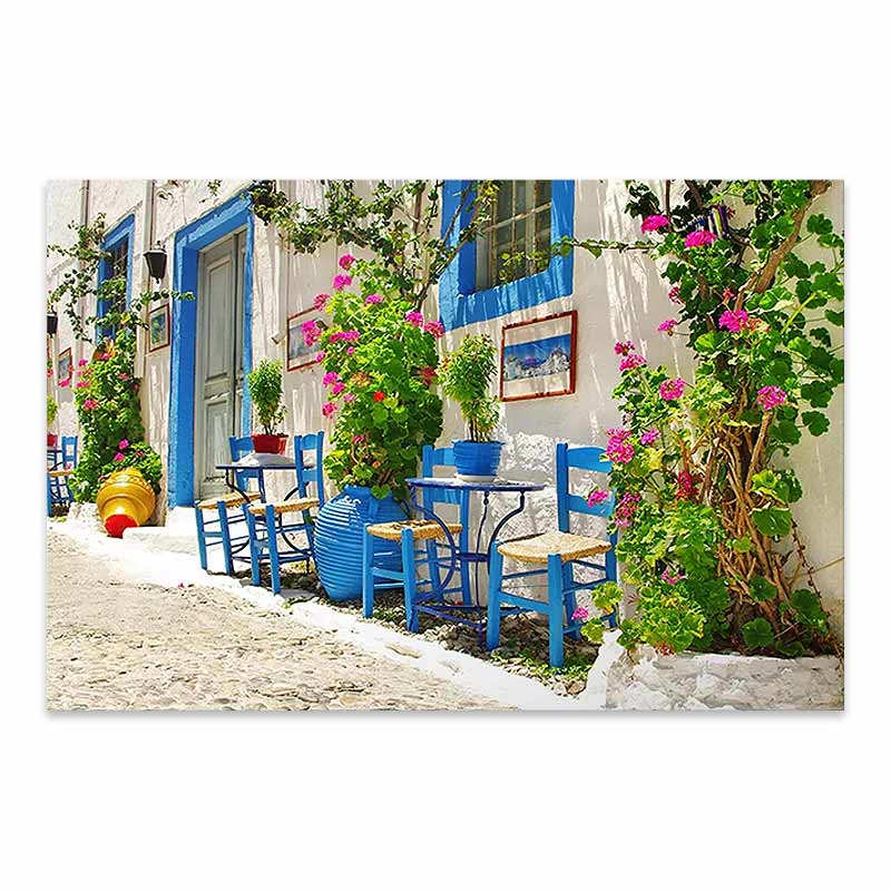 Картина "Greek Street Tavern" върху платно дигитален печат 60x40x3cm.