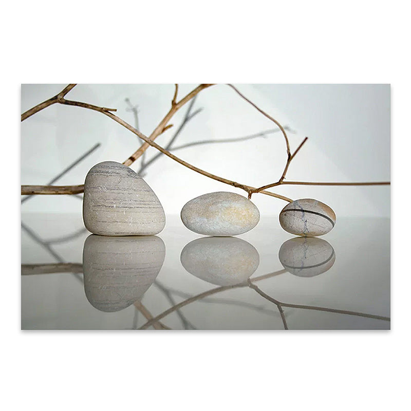 Картина "Stones and Branches" върху платно дигитален печат 90x60x3cm.