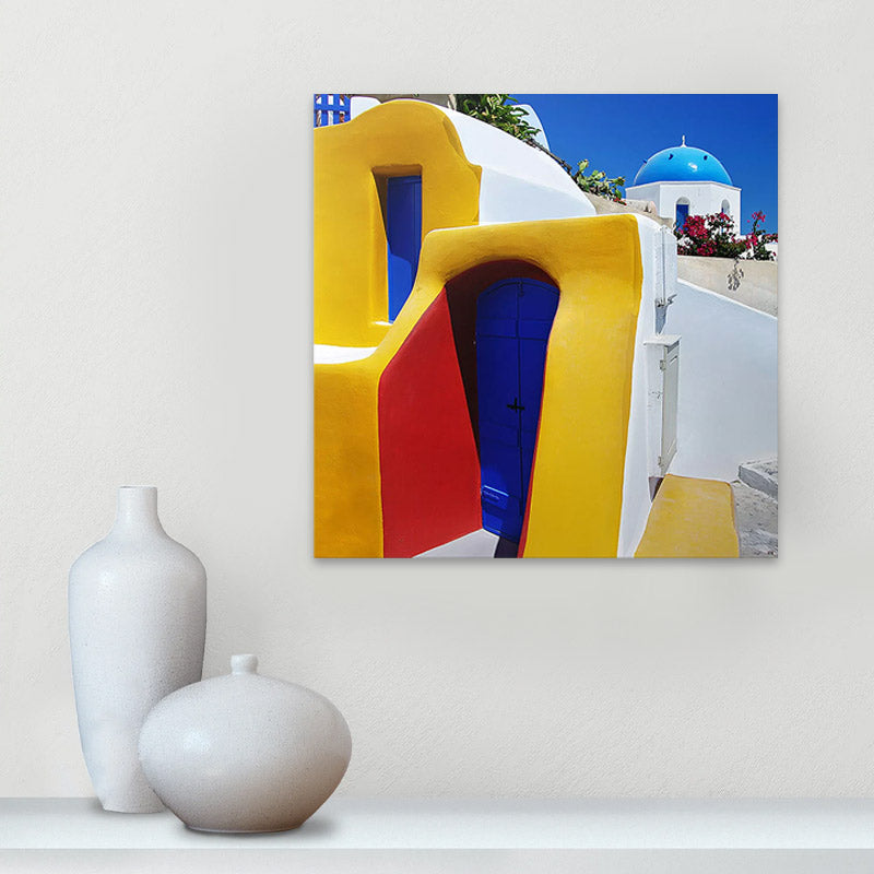 Картина върху платно "Santorini" дигитален печат 50x50x3cm.