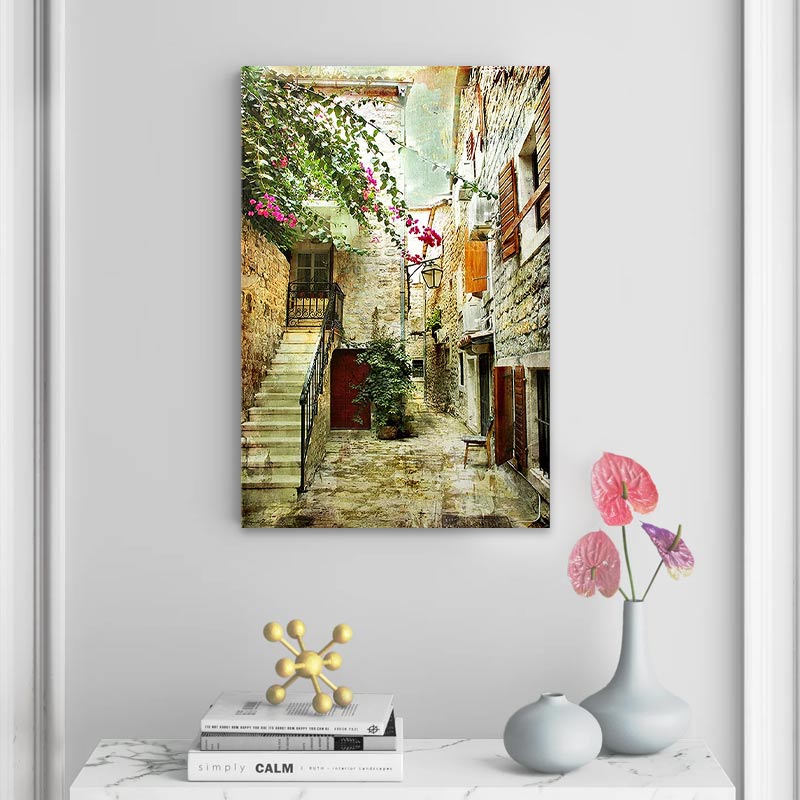 Картина върху платно "Picturesque Neighborhood" дигитален печат 40x60x3cm.