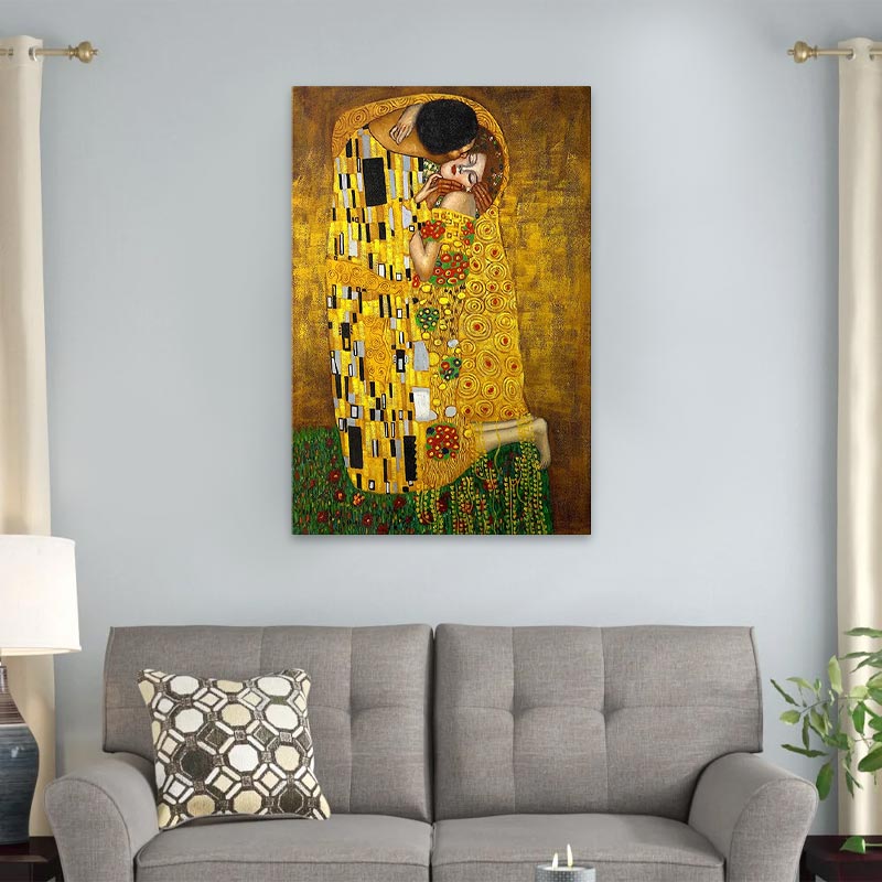 Картина върху платно "The Kiss" дигитален печат 60x90x3cm.