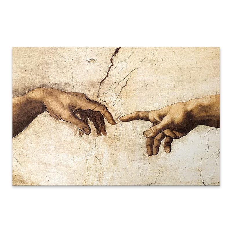 Картина върху платно "The Creation of Adam" дигитален печат 100x70x3cm.