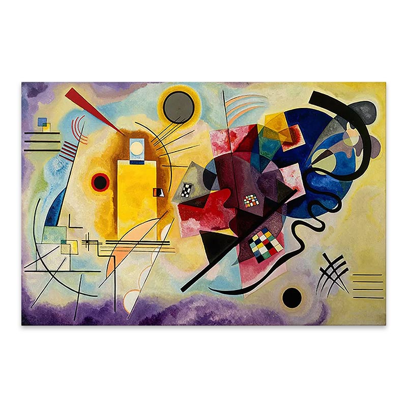 Картина върху платно "Yellow Red Blue" дигитален печат 70x50x3cm.