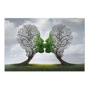 Картина "Trees Growing With Love" върху платно дигитален печат 75x50x3cm.