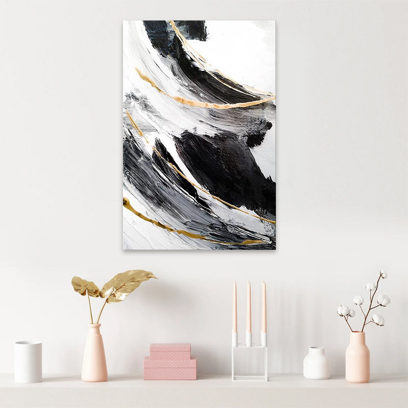 Картина върху платно "Golden And Silver Reflections" дигитален печат 50x75x3cm.