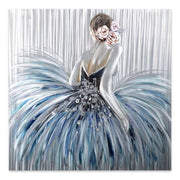 Картина на платно "Girl In Pearl Dress" дигитален печат 90x90x3cm.