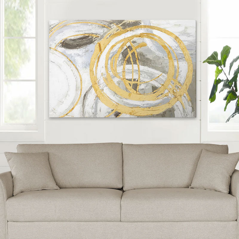 Картина "Exotic Circles" дигитален печат върху платно 140x100x3cm.