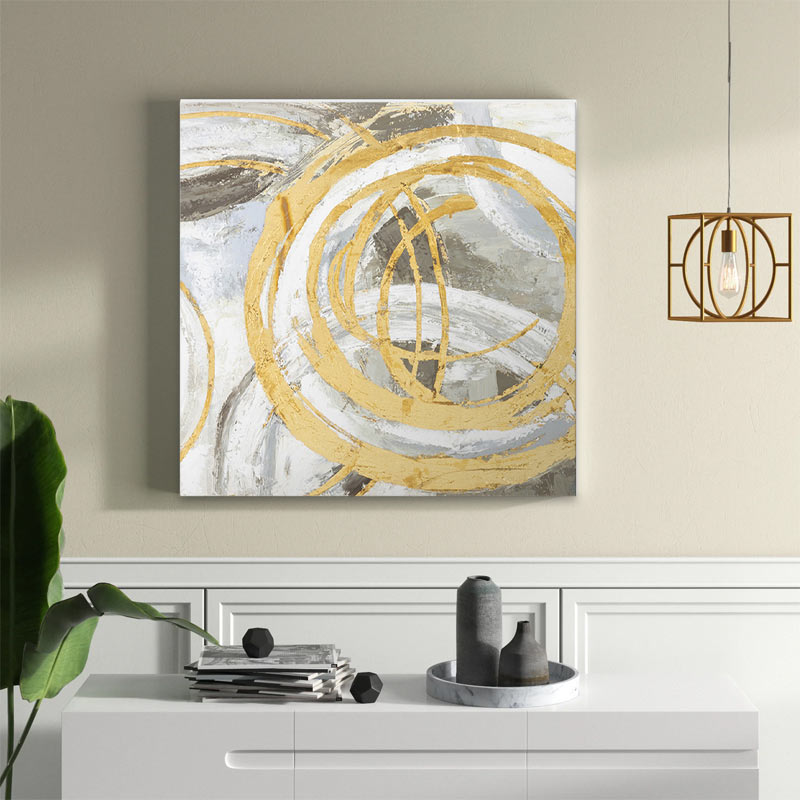 Картина на платно "Exotic Circles" дигитален печат 50x50x3cm.