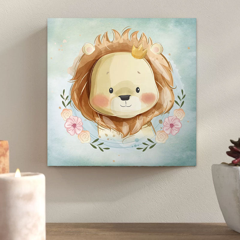 Картина на платно "Baby Lion" дигитален печат 40x40x3cm.