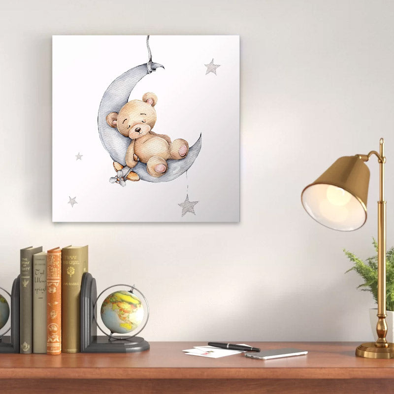 Картина "Baby Bear" дигитален печат върху платно 40x40x3cm.