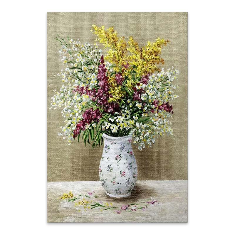 Картина на платно "Flowers in Vase" дигитален печат 60x90x3cm.