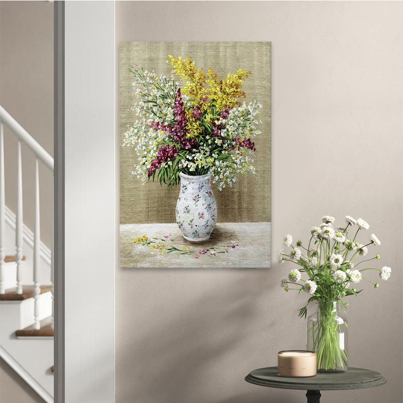 Картина на платно "Flowers in Vase" дигитален печат 60x90x3cm.