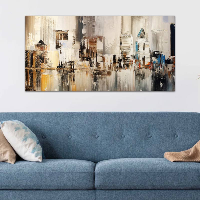 "City" картина на платно дигитален печат 140x70x3cm.