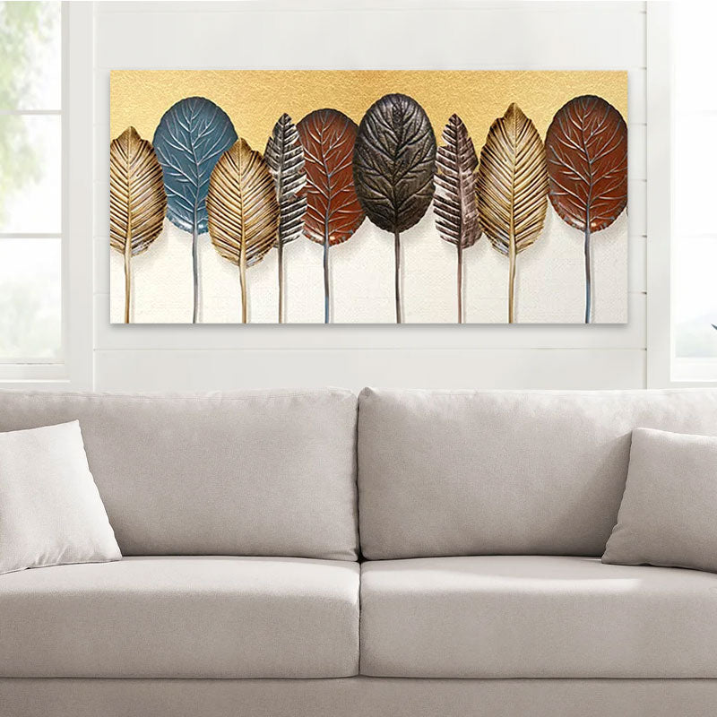 "Autumn Leaves" картина на платно дигитален печат 140x70x3cm.