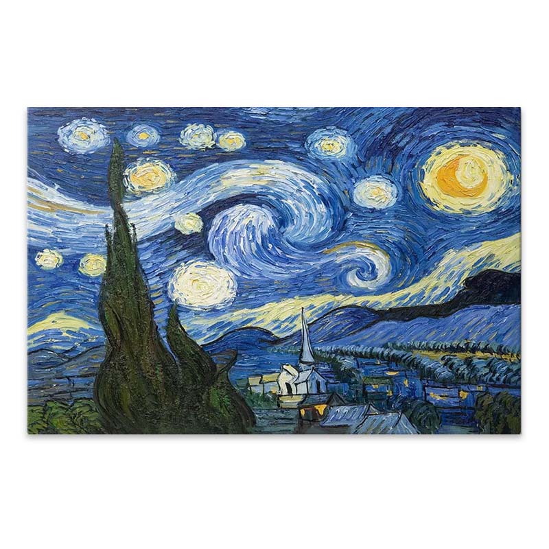 "Starry Night" картина на платно дигитален печат 100x70x3cm.